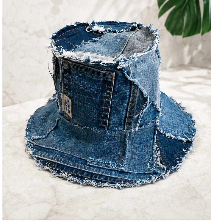 Denim Bucket Headpiece