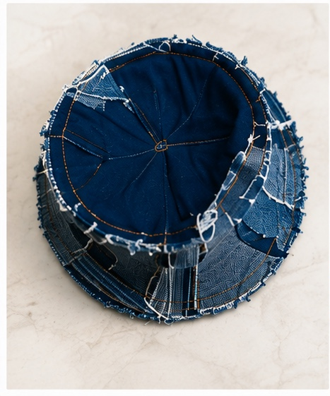 Denim Bucket Headpiece