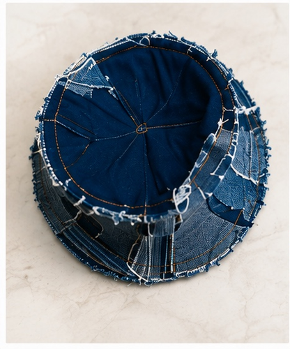 Denim Bucket Headpiece