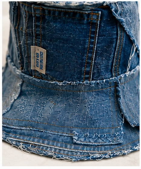 Denim Bucket Headpiece